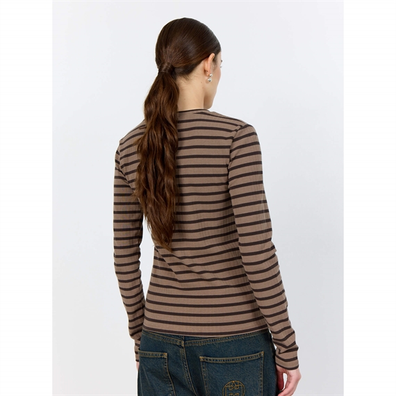 Levete Room LR-NEDDIE 2 Bluse, Coffee Combi 